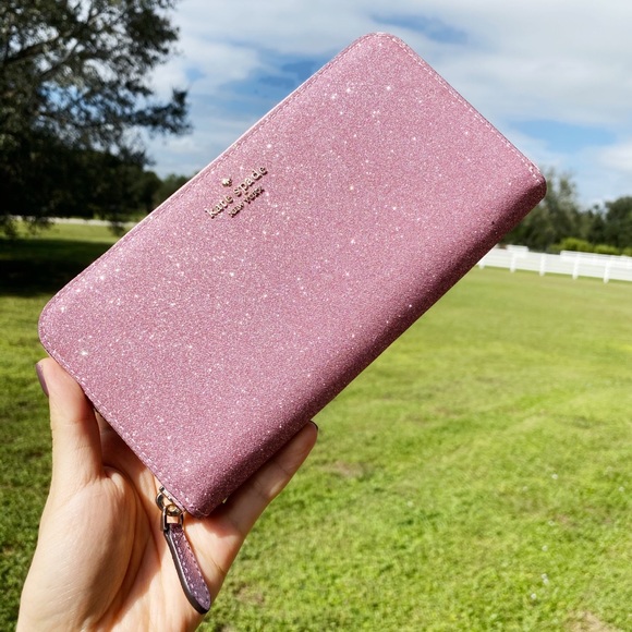 kate spade Handbags - Glitter🌸💞Kate Spade Pink Large Wallet